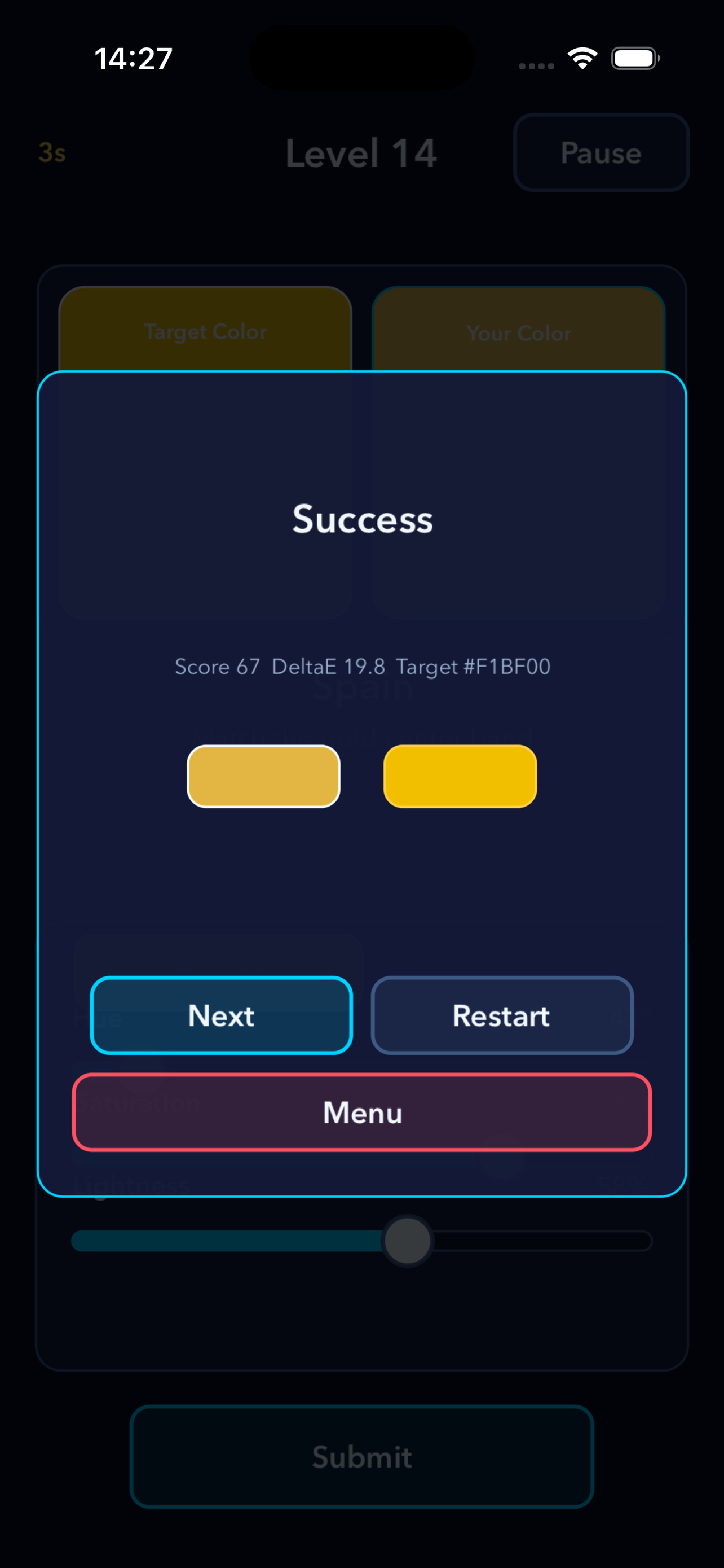 Level complete